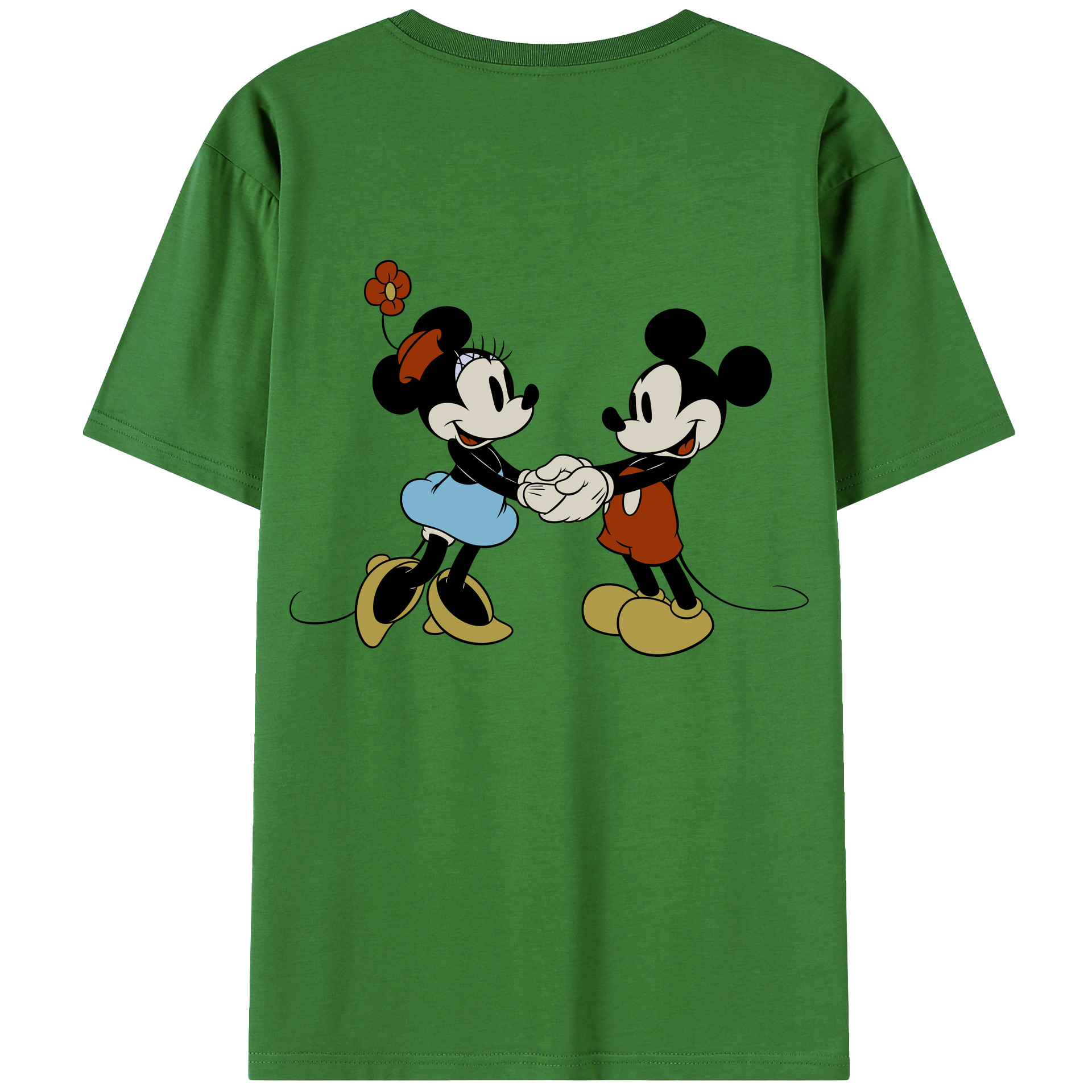 （画像用） ミッキーマウス Mickey Mouse レディース半袖Tシャツ(バックプリント)